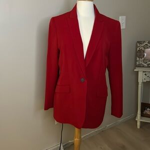 Anne Klein red blazer. Beautifully made. 14. Never worn. Excellent condition.
